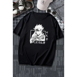 Unisex Jujutsu Kaisen Baskılı T-Shirt