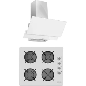 2'li Beyaz Cam Ankastre Set [F17-GLS640]