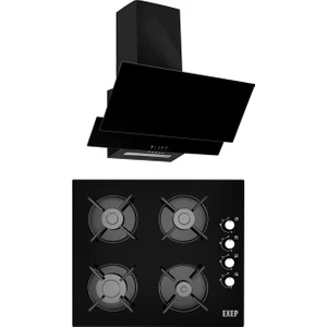 2'li Siyah Cam Ankastre Set [ED401-EO320]