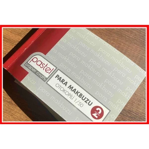 Para Makbuzu (Cep Tipi - Küçük Boy) 10X14 cm Otokopili 1 Asıl 1 Suret 2 Nüsha