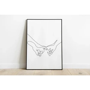 Trend Poster Siyah Çerçeve Görünümlü Duvar Tablosu Retro Ahşap Poster