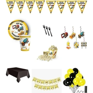 Inşaat Temalı Ekonomik Doğum Günü Seti