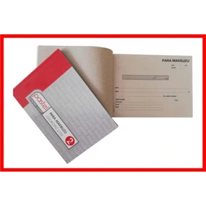 Para Makbuzu 14X20 cm Boyutunda 2/50 Otokopili 1 Asıl 1 Suret 2 Nüsha