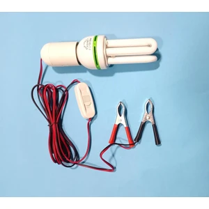 12 Volt Akü Ile Yanan Yüksek Işıklı Maşalı Aydınlatma Sistemi Işıldak 3metre Boyunda Uzatma Kablolu