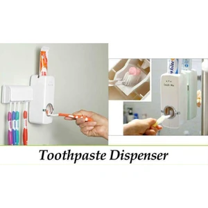 Hijyenik Otomatik Diş Macunu Sıkacağı Sıkma Makinesi ve 5li Diş Fırçalık Seti