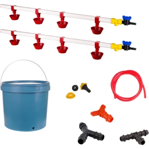 Tavpet Nipel Tavuk Suluğu 20 Lt Depolu Yaylı Çanaklı (Set/16)