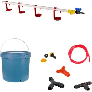 Tavpet Nipel Tavuk Suluğu 20 Lt Depolu Askılı Çanaklı (Set/13)