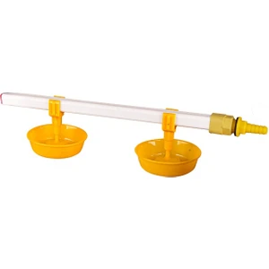 Tavpet Hindiler Için Eko Nipel Suluk Sistemi 40 cm 2 Nipelli Büyük Yaylı Çanaklı