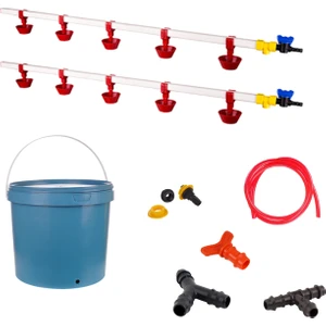 Tavpet Nipel Tavuk Suluğu 20 Lt Depolu Yaylı Çanaklı (Set/22)