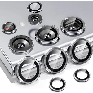 M.TK Moveteck Samsung Galaxy S23 Ultra Kamera Lens Camı Tek Parçalı Darbeye Çiziğe Dayanaklı Anti-Spy (5 Parçalı) Kamera Netlik Bozmaz