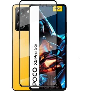 M.TK Moveteck Xiaomi Poco X5 5g Uyumlu Tam Kaplar 5d Kırılmac Cam Ekran Koruyucu Uzun Süreli Kullanım Tam Kaplama Vakum Kolay Uygulanır
