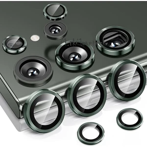 M.TK Moveteck Samsung Galaxy S23 Ultra Kamera Lens Camı Tek Parçalı Darbeye Çiziğe Dayanaklı Anti-Spy (5 Parçalı) Kamera Netlik Bozmaz