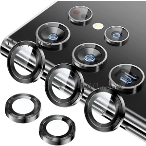 M.TK Moveteck Samsung Galaxy S23 Ultra Kamera Lens Camı Tek Parçalı Darbeye Çiziğe Dayanaklı Anti-Spy (5 Parçalı) Kamera Netlik Bozmaz
