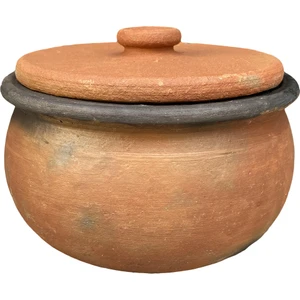 El Yapımı Toprak Çömlek Güveç ve Calla Orta Boy Tencere 6-8 Kişilik