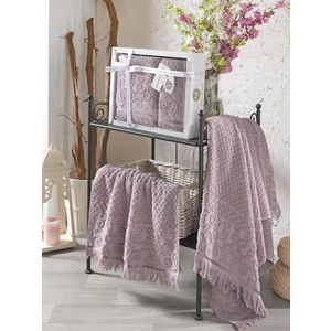 Z&N Style Wendy Hediye Ve Çeyizlik,Lü x  Cotton 2'Li El Ve Banyo Havlu Set(50 x 90 1Adet,70 x 140 1Adet) Özel Kutulu