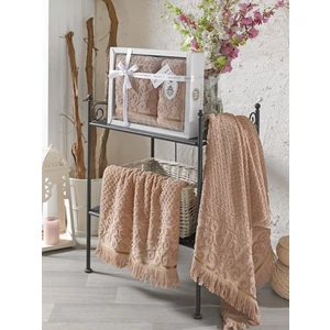 Z&N Style Wendy Hediye Ve Çeyizlik,Lü x  Cotton 2'Li El Ve Banyo Havlu Set(50 x 90 1Adet,70 x 140 1Adet) Özel Kutulu