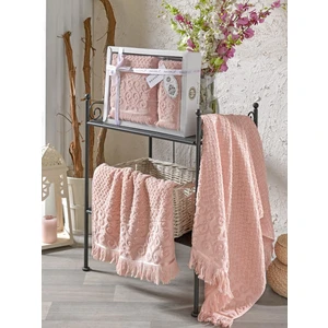 Z&N Style Wendy Hediye Ve Çeyizlik,Lü x  Cotton 2'Li El Ve Banyo Havlu Set(50 x 90 1Adet,70 x 140 1Adet) Özel Kutulu