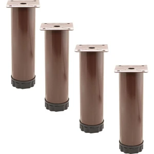 Mobilya Dolap Kanepe Baza Koltuk Metal Destek Ayağı Ayarlanabilir Kahverengi Ayak 12 Cm (4 Adet)
