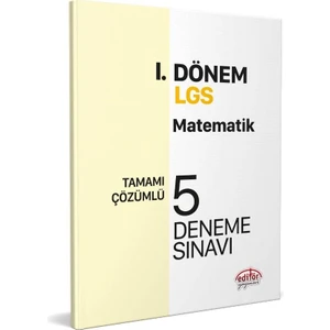 Editör Yayınları 8. Sınıf LGS Matematik 1. Dönem 5 Deneme