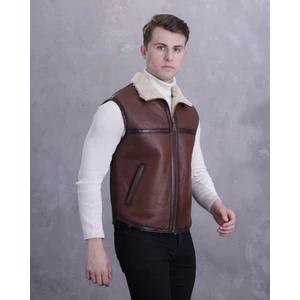 Erkek Hakiki Deri Kürklü Yelek