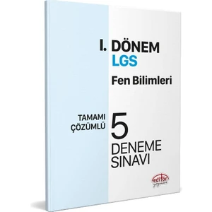 Editör Yayınları 8. Sınıf LGS Fen Bilimleri 1. Dönem 5 Deneme