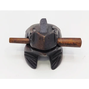 Tayland Geleneksel Kurbağa Sesi Çıkaran Dekoratif Şans Kurbağası(Mavi) (6 Cm) (No:1)
