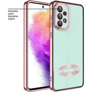 Samsung Galaxy A33 5g Kılıf Zebana Glint Silikon Kılıf Rose Gold