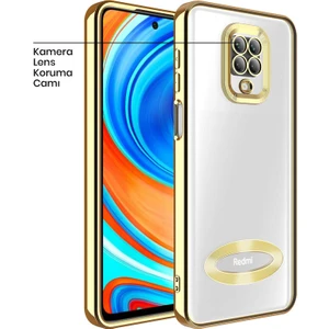 Xiaomi Redmi Note 9 Pro Max Kılıf Zebana Glint Silikon Kılıf Gold