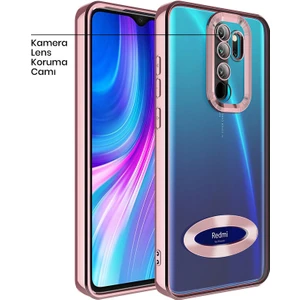 Xiaomi Redmi Note 8 Pro Kılıf Zebana Glint Silikon Kılıf Rose Gold