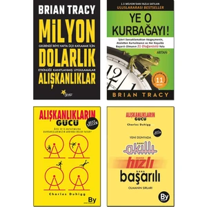 - Alışkanlıkların Gücü (Charles Duhigg) + Yeni Dünyada Daha Akıllı Daha Hızlı Daha Başarılı Olmanın Sırları + Milyon Dolarlık Alışkanlıklar + Ye O Kurbağayı (Brian Tracy) / 4 Kitap Set