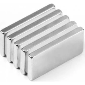 Dünya Magnet 5 Adet 20X10X3 mm Süper Güçlü Neodyum Mıknatıs Magnet