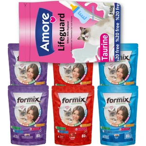 Yavru Kedi Süt Tozu Lifeguard 240GR, Biberon ve 6 Adet 85G Punch Ödül Maması