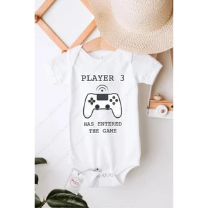 Player 3 Özel Tasarım Bebek Zıbın Pamuklu Çıtçıtlı Body