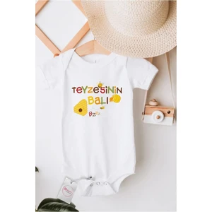 Teyzesinin Balı Özel Tasarım Bebek Zıbın Pamuklu Çıtçıtlı Body