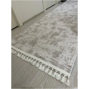 Jel Kaymaz Halı Asos Nevra Vizon Kaymaz Taban Yolluk Yıkanabilir Halı Krem Düğüm Saçaklı