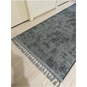 Jel Kaymaz Halı Asos Nevra Antrasit Kaymaz Taban Yolluk Yıkanabilir Halı Gri Düğüm Saçaklı
