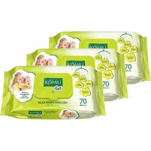 Soft Islak Havlu 70 Yaprak 3'lü Set