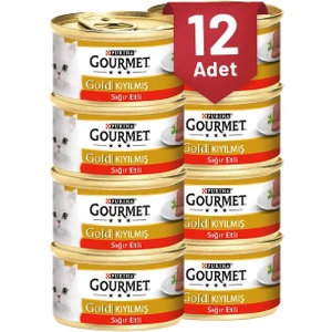 Gold Kıyılmış Sığır Etli Kedi Konservesi 85 gr 12 Ad