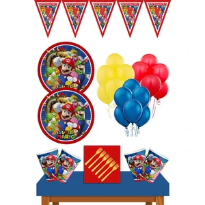 Parti Furyası Super Mario Doğum Günü Konsepti 32 Kişilik Super Mario  Doğum Günü Seti Ekonomik