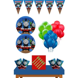 Parti Furyası Thomas ve Arkadaşları Doğum Günü Konsepti 16 Kişilik Thomas ve Arkadaşları  Doğum Günü Seti Ekonomik
