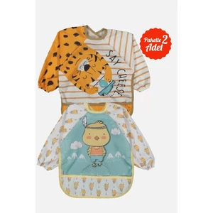 Giyilebilir Kollu Mama Önlüğü 0-2 Yaş (Kaplan-Civciv)