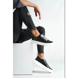 Hakiki Deri M3-SB Siyah/Beyaz Erkek Spor Ayakkabı & Sneaker