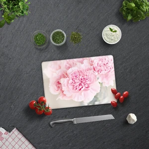 Pembe Krizantem | Cam Kesme Tahtası - Cam Kesme Tablası | 20cm x 30cm