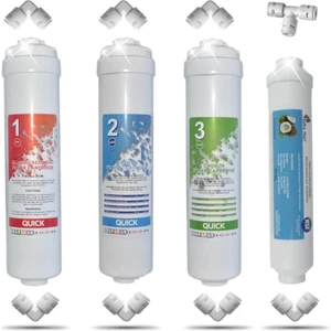 Kapalı Kasa 12 Inç Su Arıtma Cihazı Filtresi Inline 4 Aşamalı Nsf Onaylı Filtre Seti