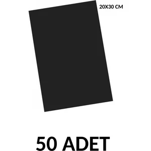 A4 Yapışkanlı Eva 50 Adet 20 x 30 cm Siyah