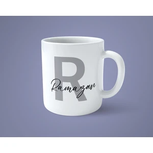 Kişiye Özel R Harfi Isimli Baskılı Kupa Bardak