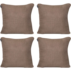 4'lü Özel Tasarım Fitilli Kırlent Kılıfı Acı Kahve