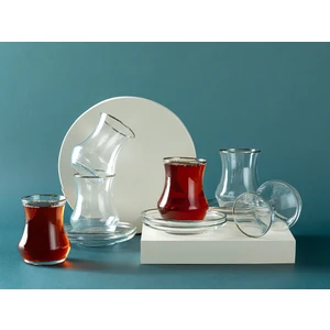English Home Oslo Cam 6'lı Çay Seti 170 ml Silver