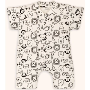 Hayvan Figürlü Çıtçıtlı Unisex Kısa Tulum