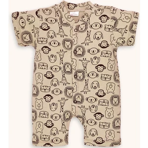 Hayvan Figürlü Çıtçıtlı Unisex Kısa Tulum